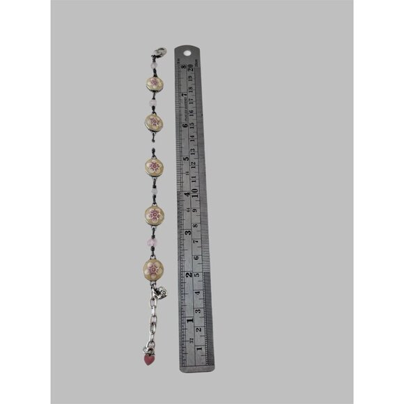 Brighton Spring Fever Cream Heart Retired Set Necklace, Bracelet, Earrings - Picture 9 of 13